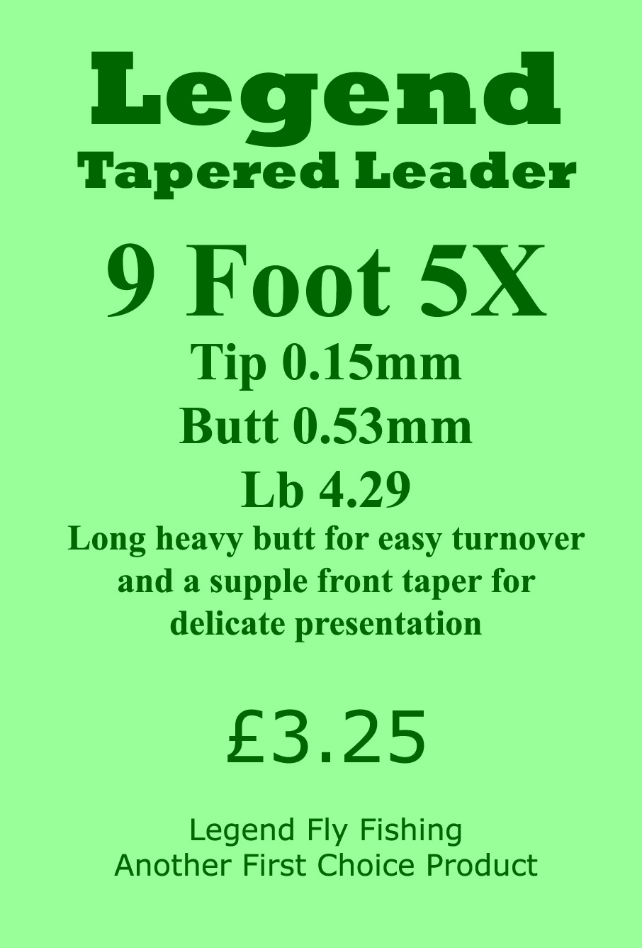 4 Pack Tapered Leaders